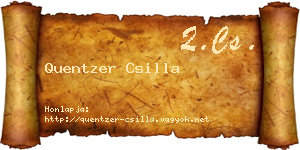 Quentzer Csilla névjegykártya